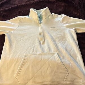 Columbia Women’s mint green 1/4 zip sweatshirt